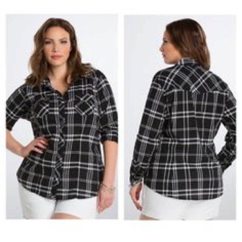 Plaid camp shirt 💕